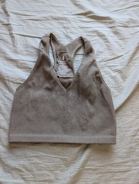 FP Movement by Free People Ribbed Racerback Bralette in Army Green